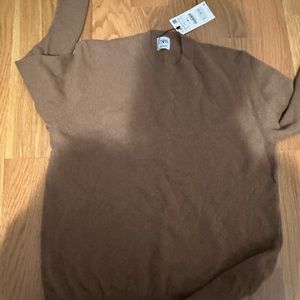 Zara large L men light brown sweater